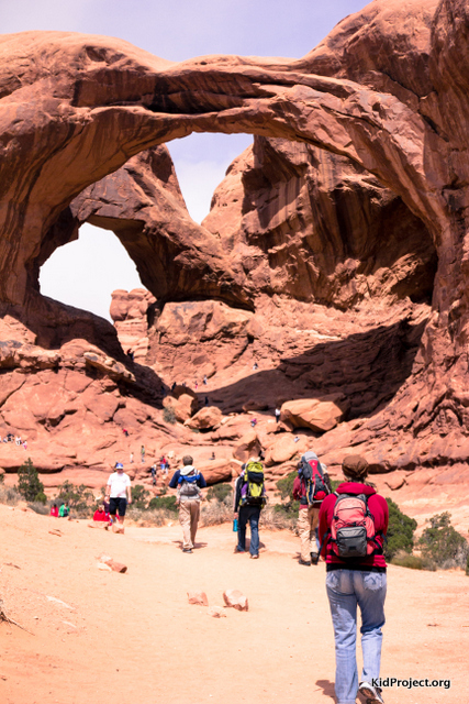 hiking in Arches National Park