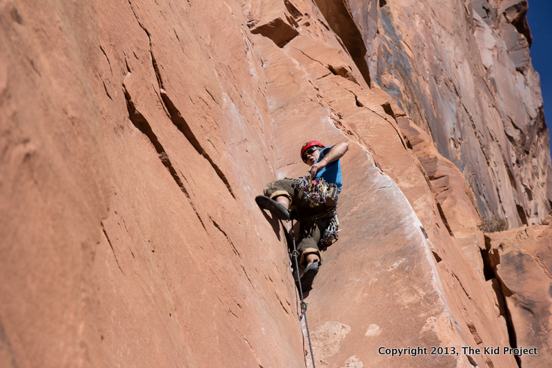 Lucy in the Sky with Potash, climbing Moab UT