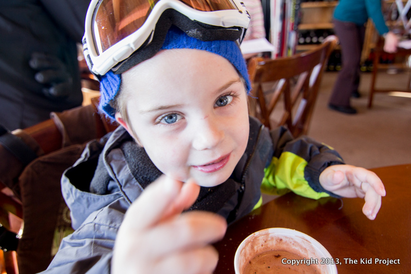 boy, hot chocolate, goggles