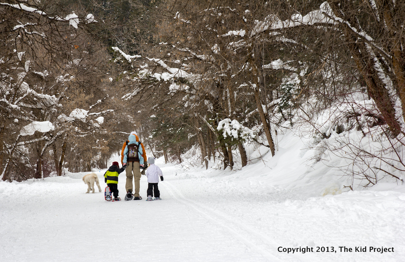A family affair- snowshoeing