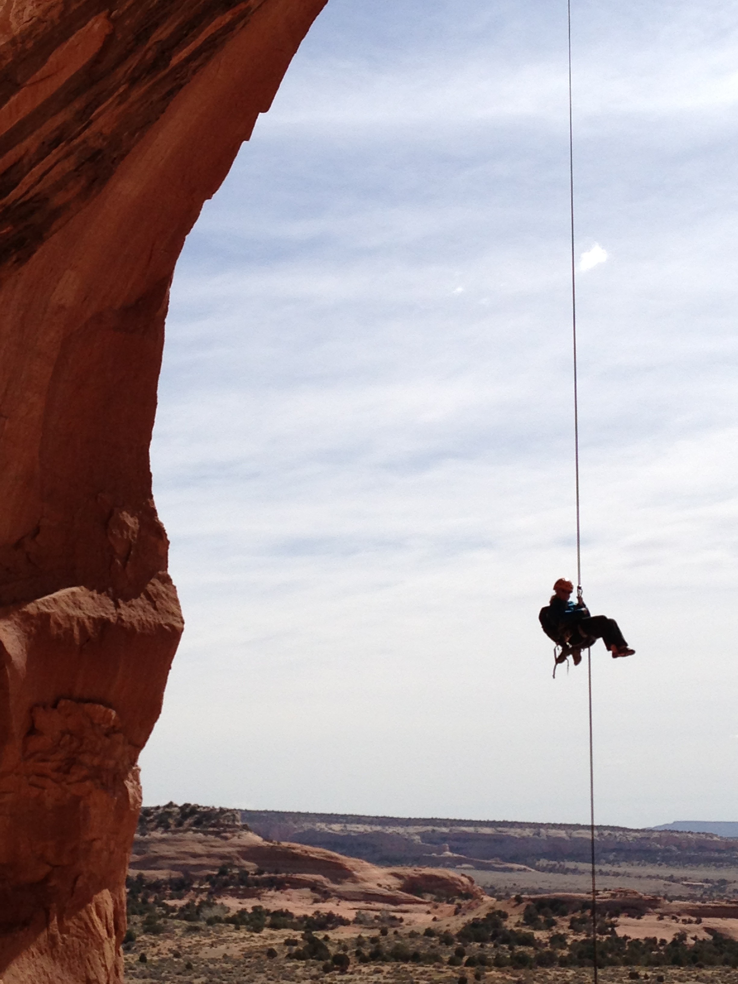 Rappelling in southern utah
