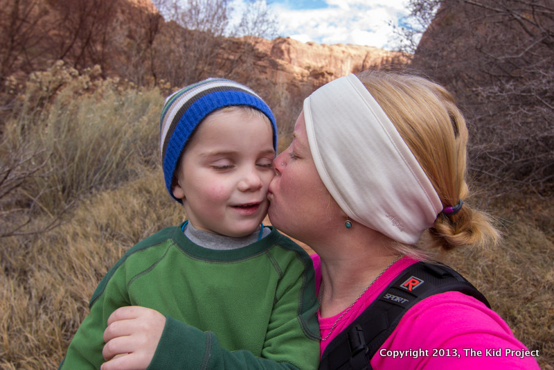 Mom and son - the power of touch!