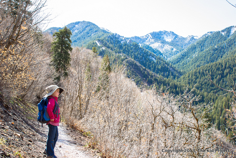 Kids hiking, Wasatch range, Pipeline Trail, Millcreek