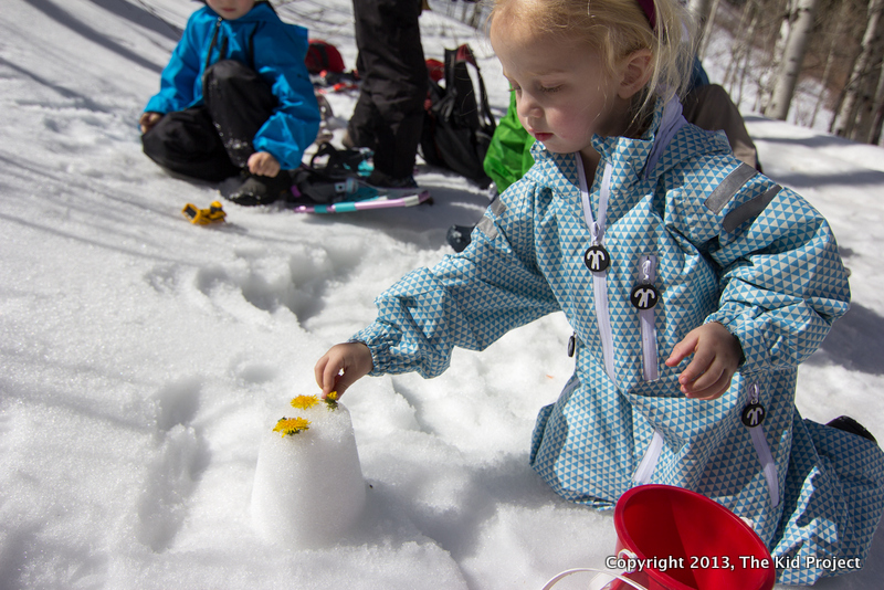 snow castles, kid's outdoor play