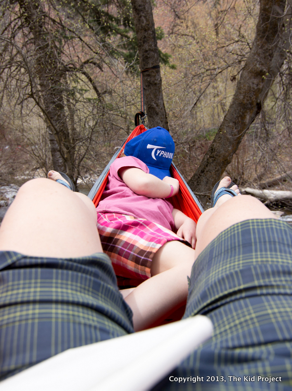 Nap time in the hammock camping