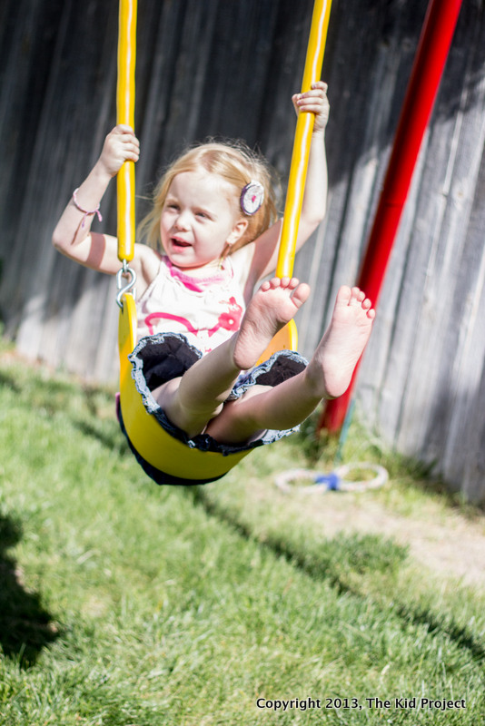 girl on swings, recess