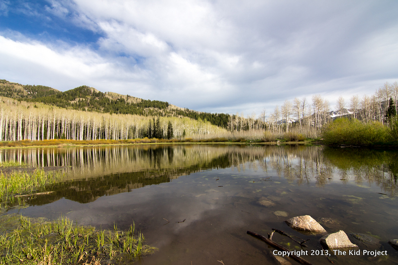 sunset at Willow Heights Lake, UT