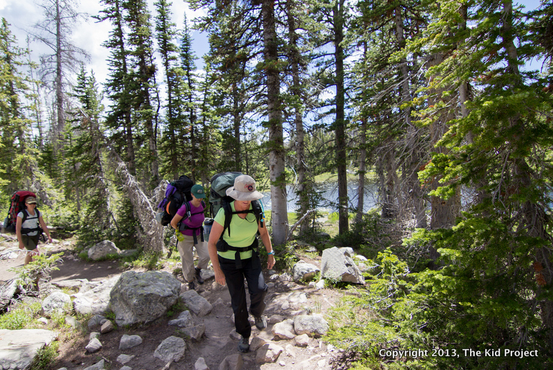 Notch trail, backpacking past Lily Lakes