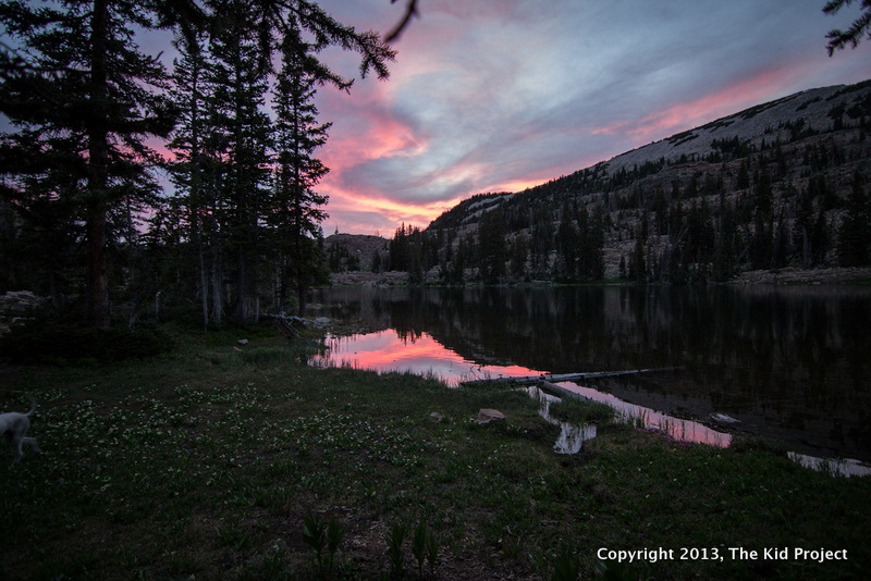 sunset over Twin Lakes, Uintas