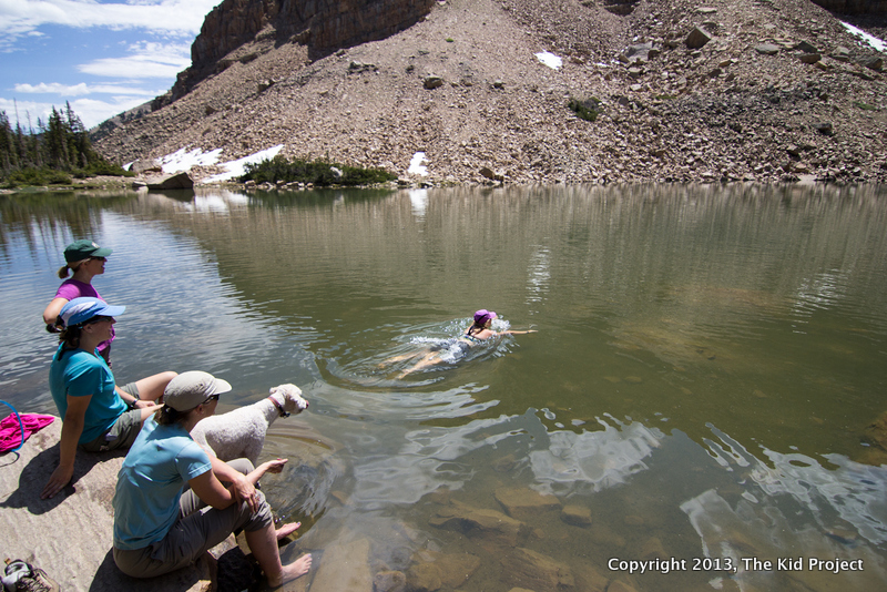 swimming at Ibantik Lake