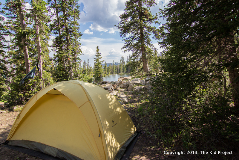 tent over Twin Lake, Uinta