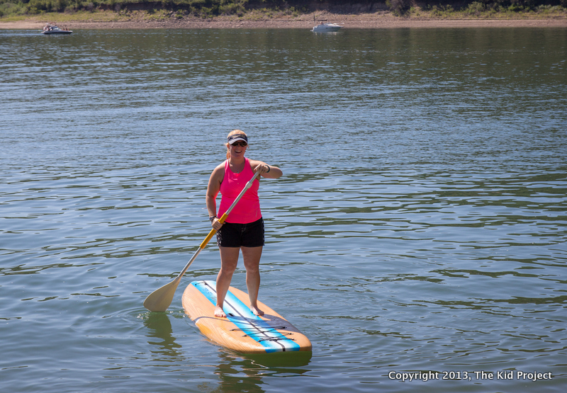 Learning to balance on paddleboard