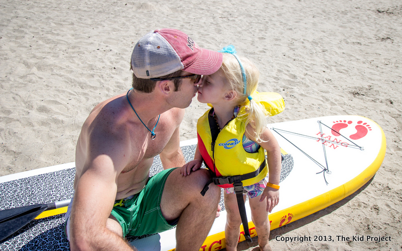 Daddy Daughter SUP kisses