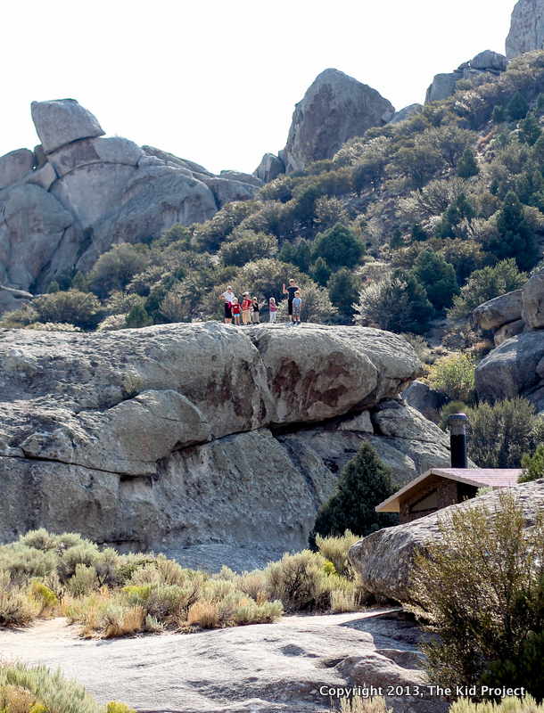 Scrambling on rocks near Twin Sisters