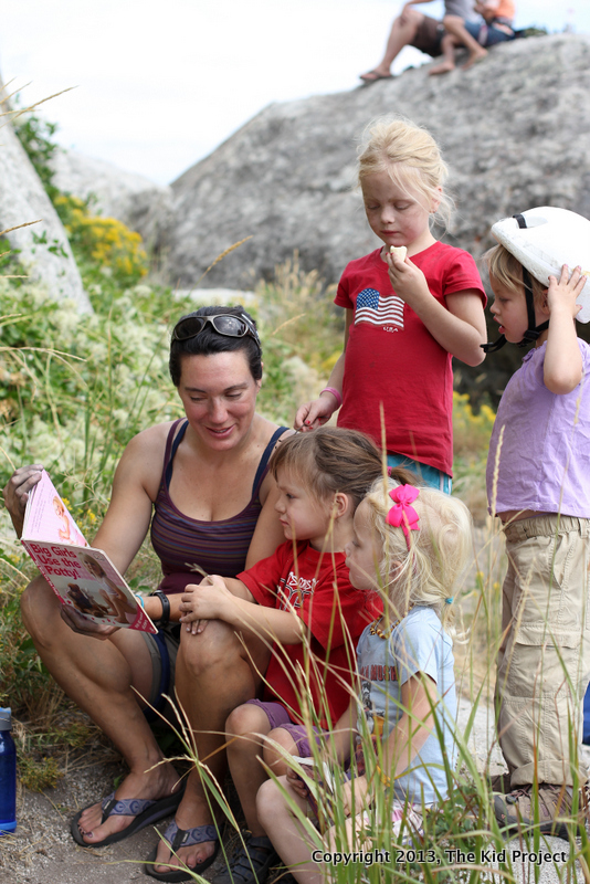 Story time at the Crag, climbing