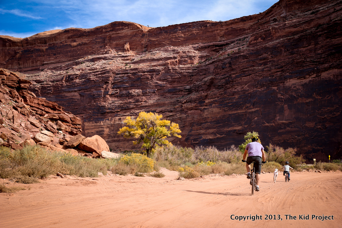 Mountain Biking with kids in Moab, UT