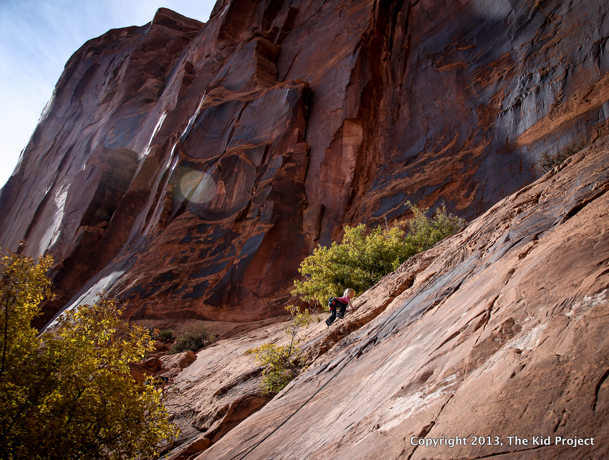 Beautiful Fall day climbing on Potash Road