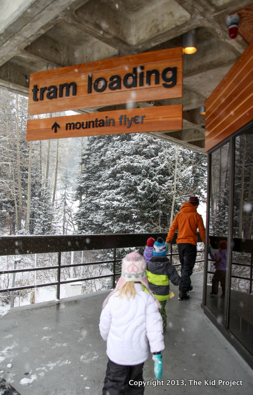 Loading on the tram at Snowbird