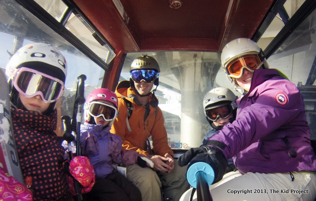 Family ride up the Red Pine Gondola