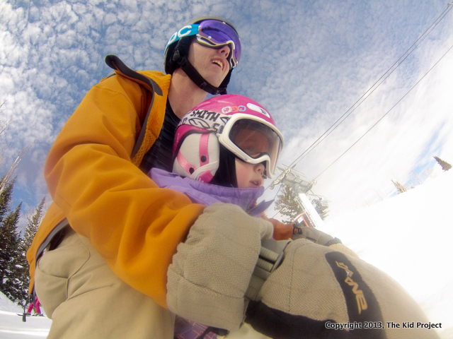 A Dad and daughter moment on the slopes