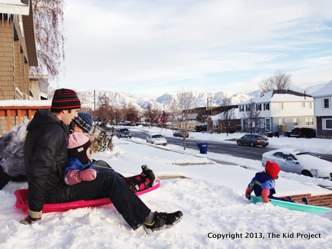 Stonz Bootz for sledding with kids