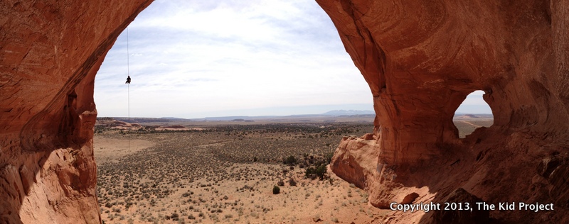rapelling off looking glass rock