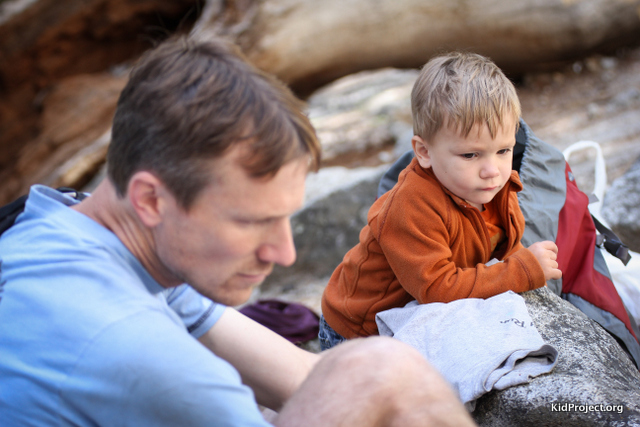 kids and families climbing outdoors