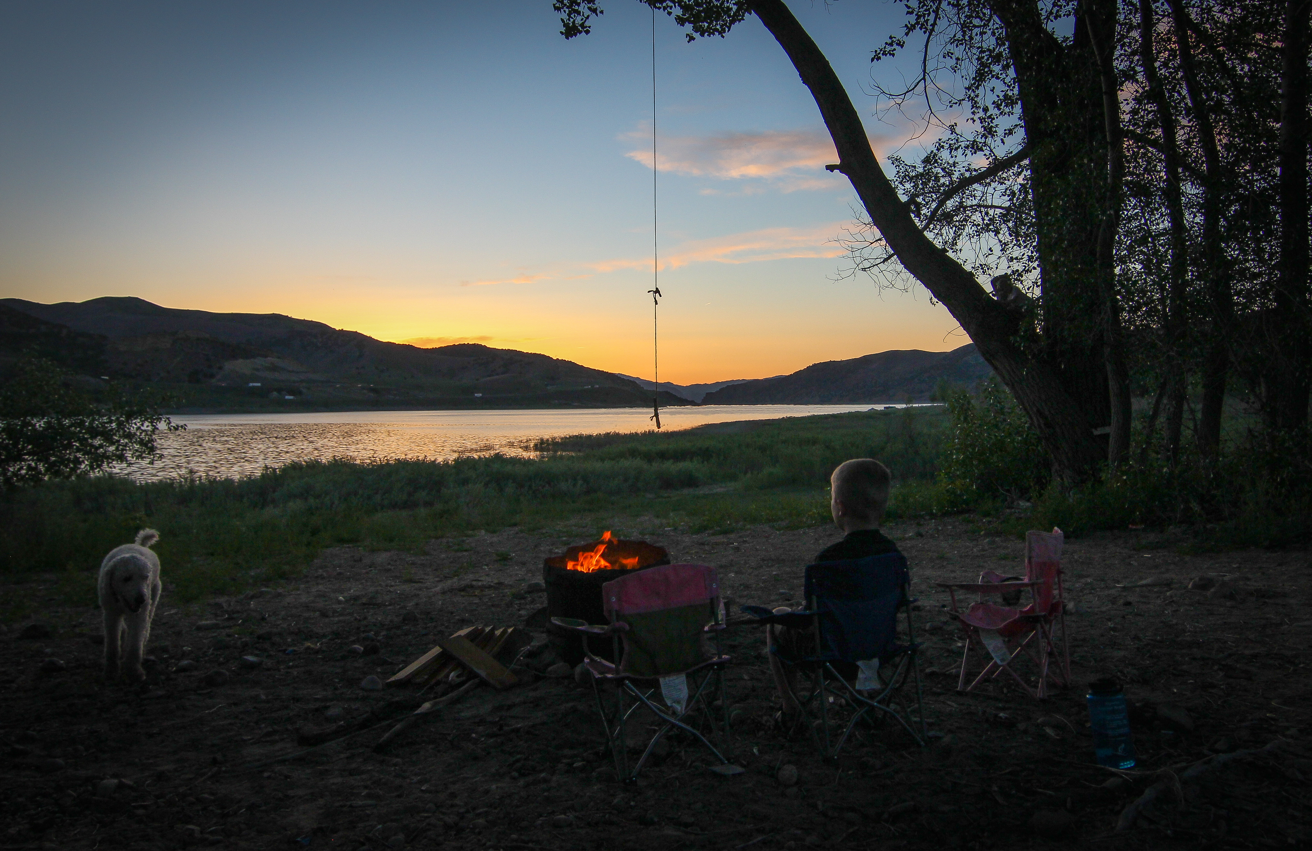 Camping at Echo Reservoir, Coalville, Utah