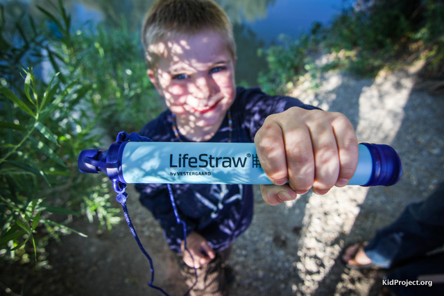 Lifestrawt personal water filter for wilderness