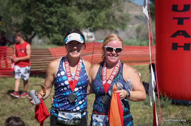 Kelly and I at Echo Tri finish