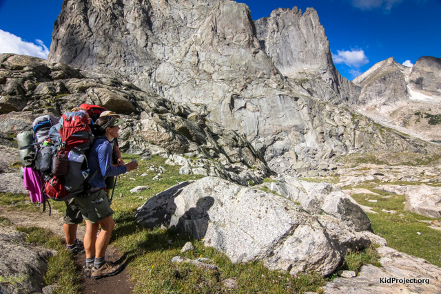 Looking out over Cirque of the Towers