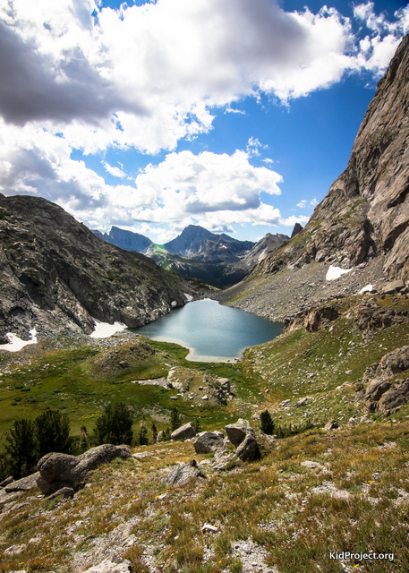 Arrowhead Lake near the top of Jackass Pass, Wind River Range, WY