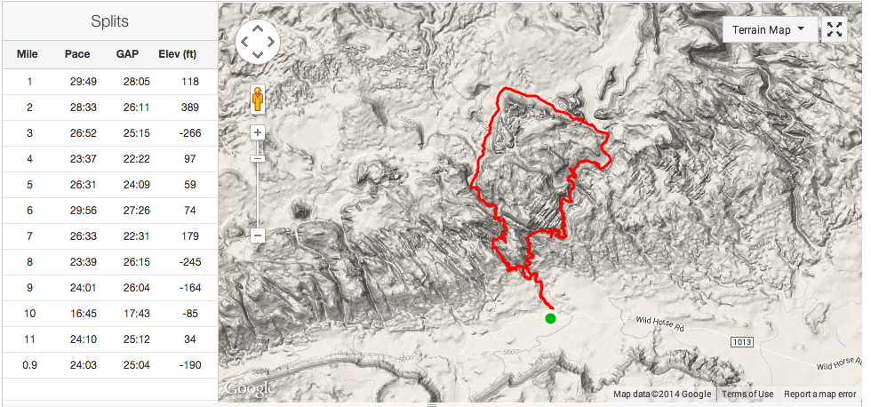 Map of Little Wild horse / Bell Canyon, Utah