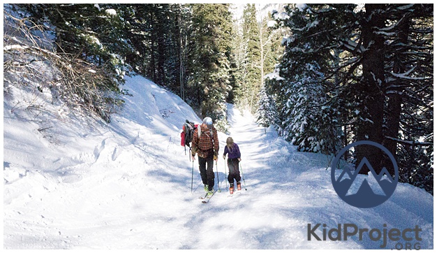 ski touring backcountry with kids