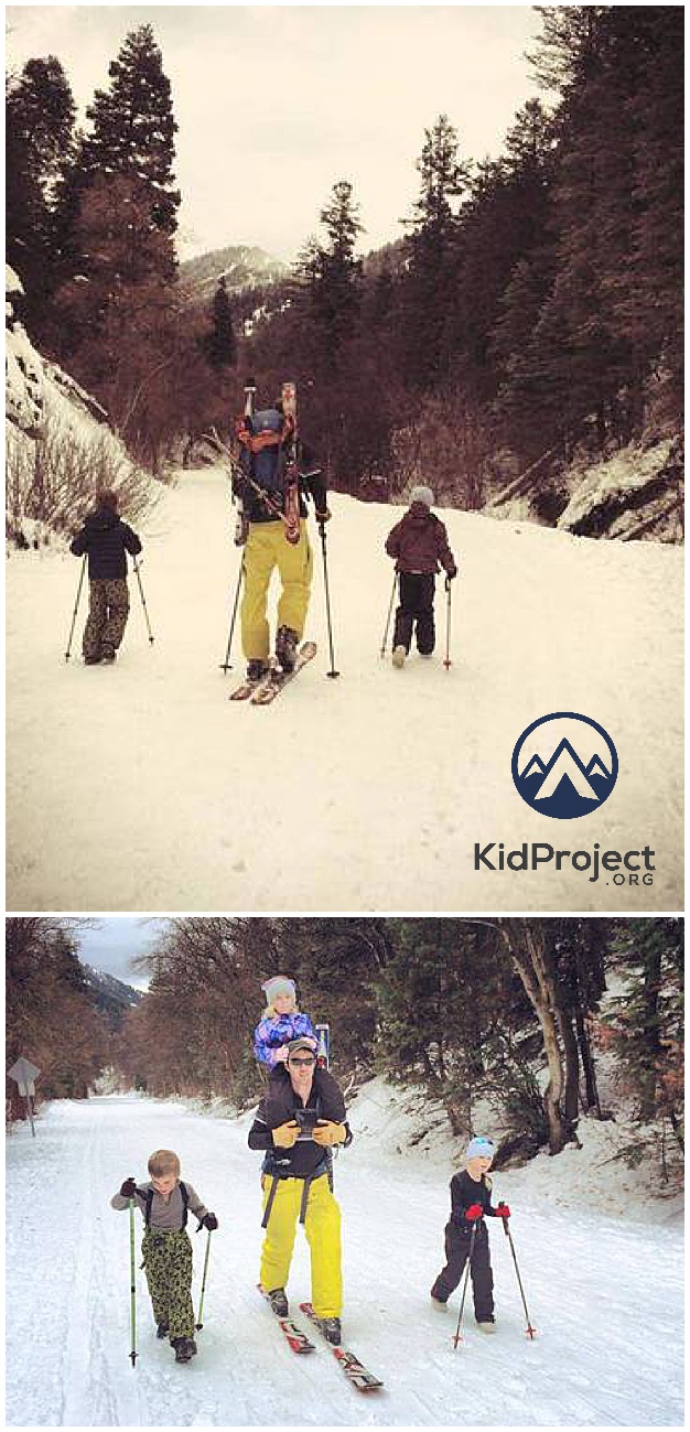 skinning and backcountry skiing with kids