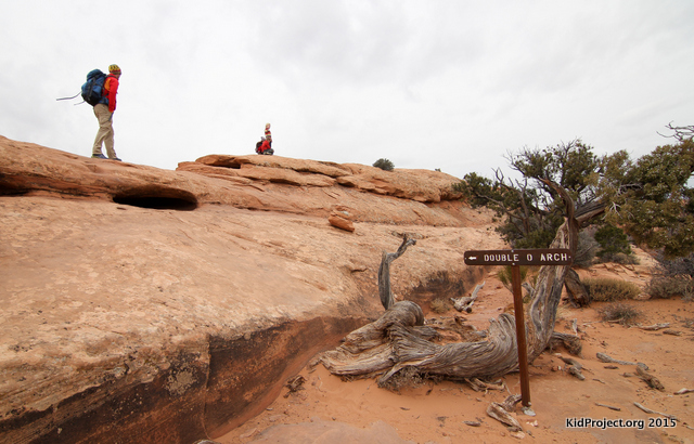 Well marked trails in Arches National Park