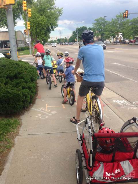 biking with kids, dads
