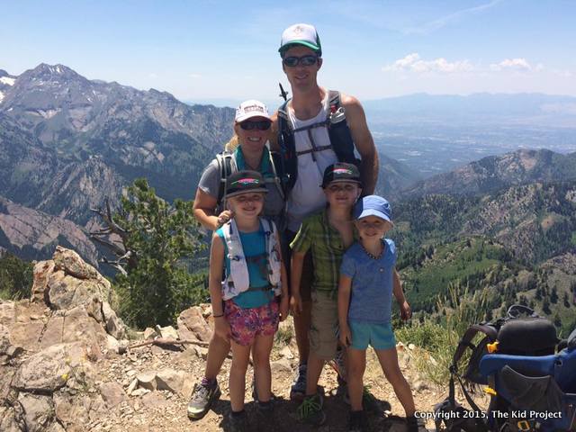 Family photo on Mount Raymond