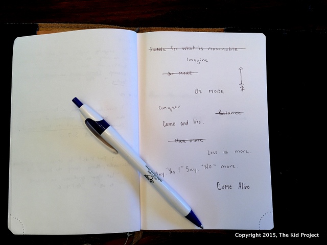 Live simply journal entry