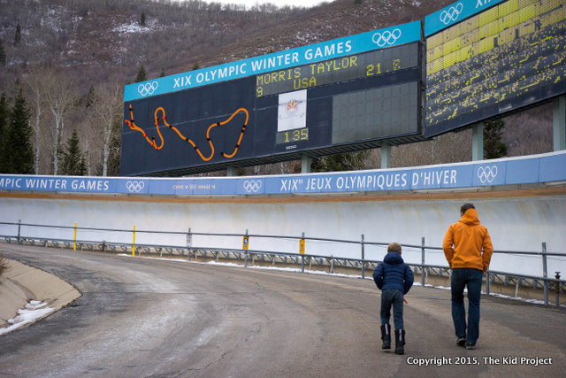 kids watching Luge in Utah