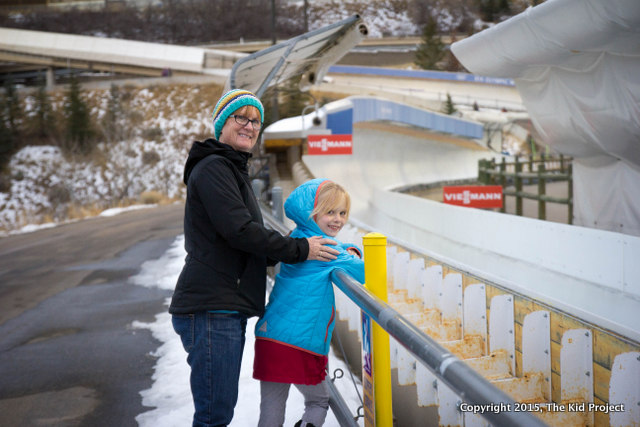 family time watching Luge