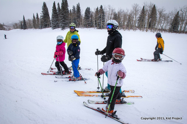 Multi-generational skiing at Park City