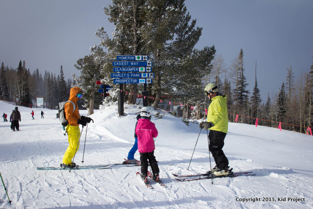 family skiing at Park City