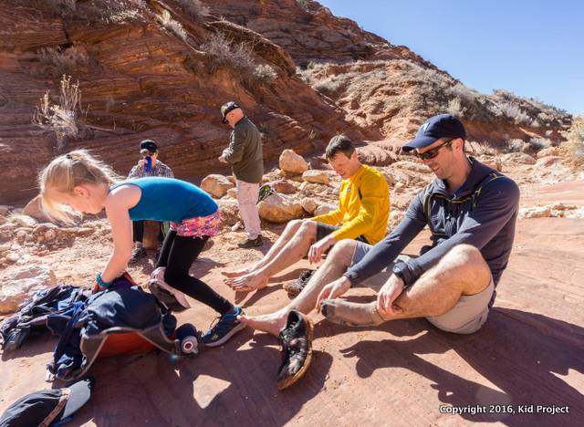 Slot canyon and desert hiking 