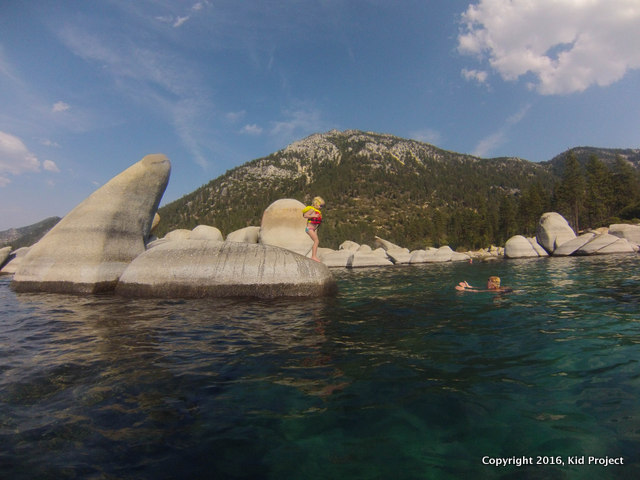 Playing at Sand harbor