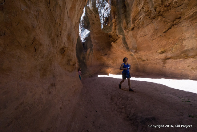 Shady alcoves in Cohab Canyon