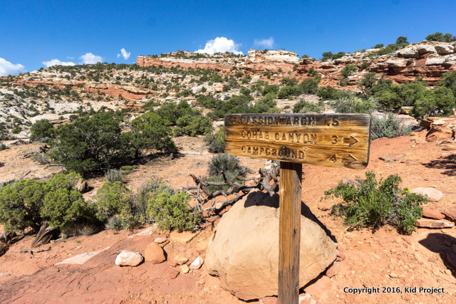 Cassidy Arch hike sign