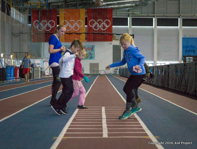 kids in the olympic oval