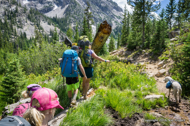 Hiking above Farley Lake