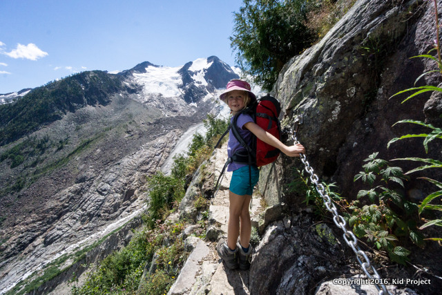 Chained sections Conrad Kain Hut, Bugaboos
